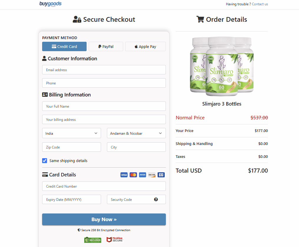 SlimJaro-Secure-Checkout